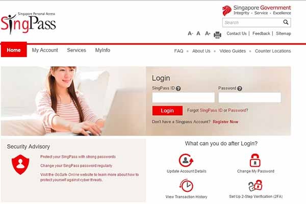 2 Factor Authentication feature introduced to better secure the SingPass service